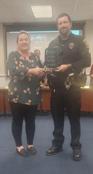 Peggy Gusz Crime Victim Center Award obtained by Corporal Stephan Walker