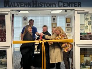 Ribbon Cutting by Historical Commission Members
